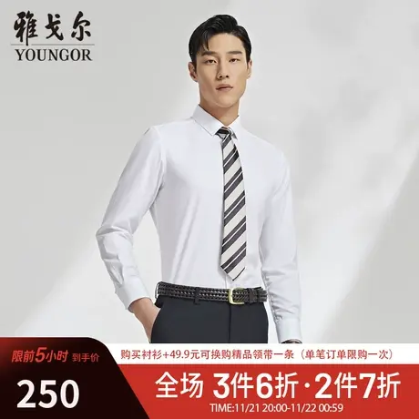 【DP免烫】D系雅戈尔衬衫春季新款长袖衬衫柔软商务休闲抗皱衬衣商品大图