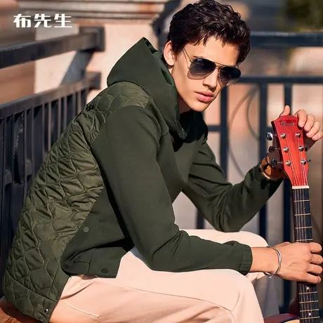 MrBu布先生微廓形字母刺绣长袖卫衣 秋冬连帽衫男装KT01705断码图片