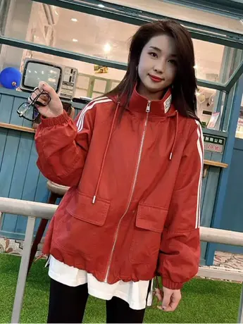 风衣外套女2023秋季新款欧货高级感小个子宽松休闲减龄抽绳上衣潮商品大图