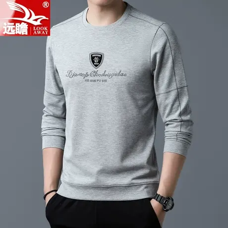 卫衣男款2022新款春秋季宽松圆领套头长袖t恤男装打底衫男士上衣商品大图