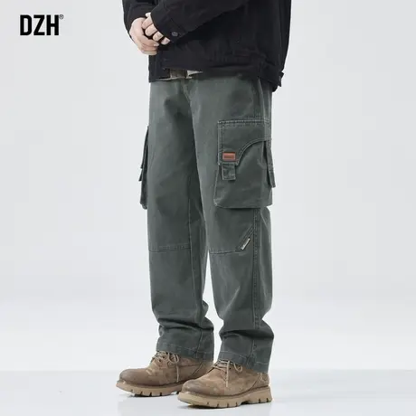 男士工装裤美式复古裤子直筒宽松纯棉休闲裤秋季男长裤男款直筒裤商品大图