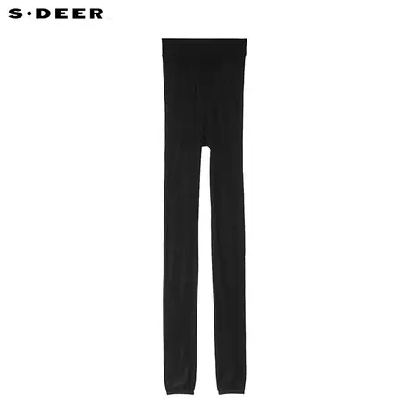 sdeer圣迪奥女装2018夏装轻薄透气纯色弹力打底裤S16284730商品大图