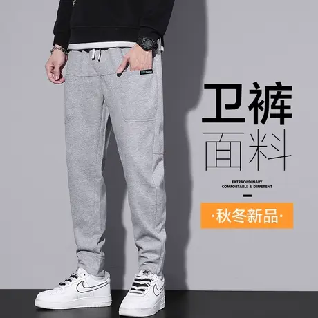 秋冬季潮牌多口袋工装卫裤2023新款休闲裤男士半束脚大口袋男裤子商品大图