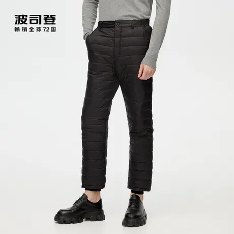 【聚划算直播专享】波司登情侣款休闲羽绒裤收脚设计简洁裤腰口袋图片