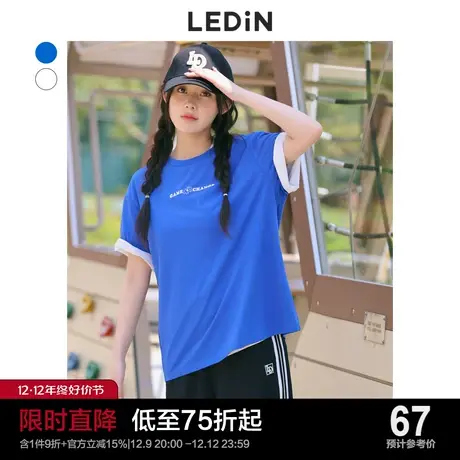乐町后背大图上衣夏季新款短袖t恤女C5DCC3A01商品大图