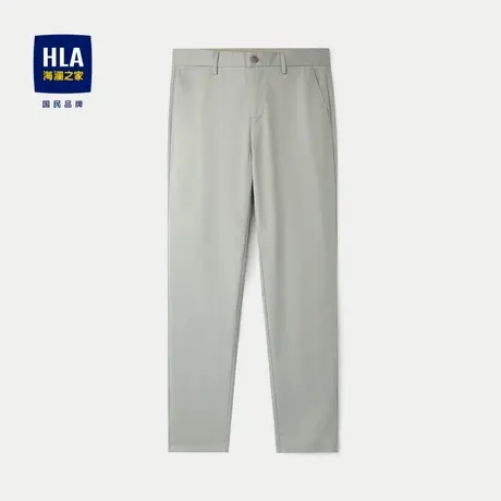 HLA/海澜之家舒适微弹休闲裤春夏商务有型含桑蚕丝修身裤子男图片