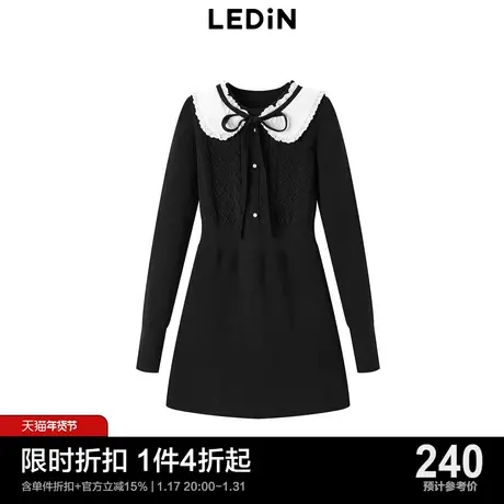 【商场同款】乐町2023秋冬赫本风法式千金风显瘦连衣裙C1FAD4249商品大图