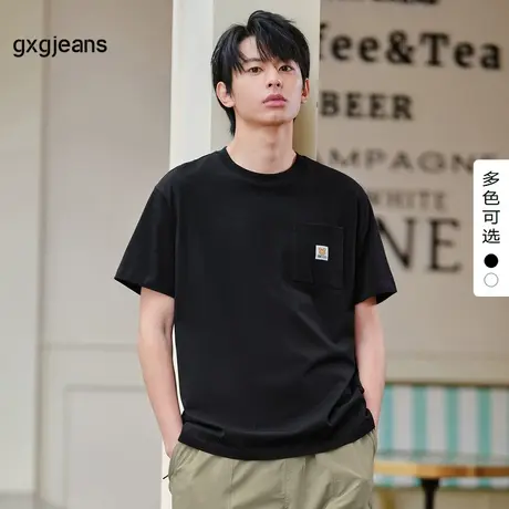 gxg.jeans男装2024年夏季新款圆领短袖T恤JFD14400021图片