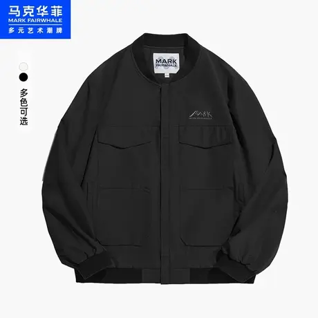 商场同款马克华菲手写字母立体刺绣棒球夹克男秋新款美式休闲商品大图