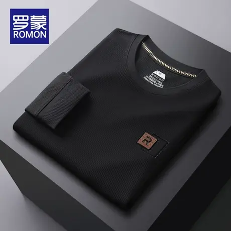 罗蒙秋冬季毛衣男士2023新款时尚简约上衣服内搭打底针织衫线衣男图片