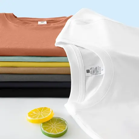 2件】抗菌t恤男士短袖冰丝凉感sorona夏季纯色白色半袖圆领上衣服商品大图