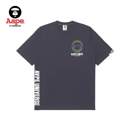 Aape旗舰店男装春夏幻彩猿颜图案字母印花短袖T恤1408XXK商品大图