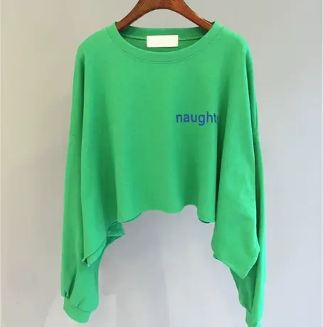 waitmore短款卫衣女2020春秋薄款宽松韩版潮ins上衣bf慵懒风外套商品大图