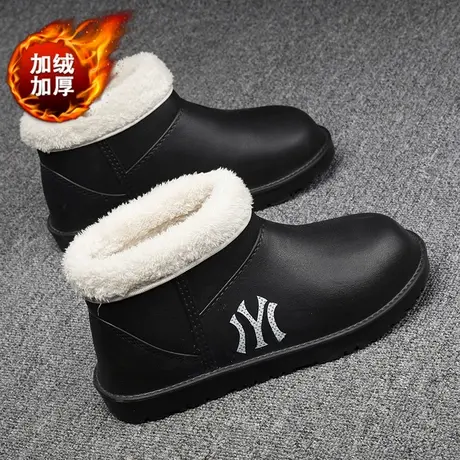 雨鞋男款钓鱼水鞋厨房防滑胶鞋套鞋冬季加绒加厚保暖棉雨靴防水鞋商品大图