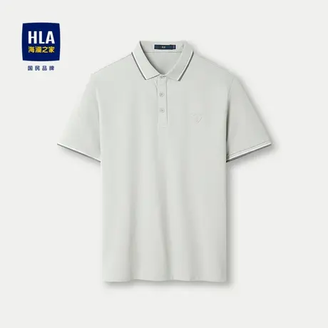 HLA/海澜之家冰感科技棉凉感短袖POLO衫24春夏新款吸湿排汗防晒男图片