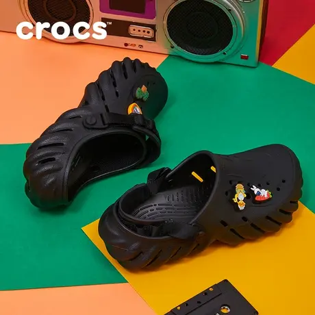 Crocs卡骆驰波波洞洞鞋男沙滩鞋户外包头拖鞋女鞋|207937图片