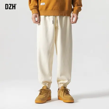 男士米色卫裤男潮牌春夏宽松裤子2023新款休闲束脚运动裤百搭男裤商品大图