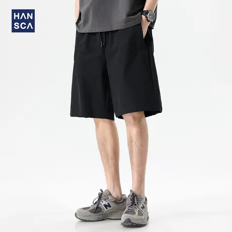 hansca190g轻盈透气弹力登山布运动五分裤男款2025夏季休闲短裤子商品大图
