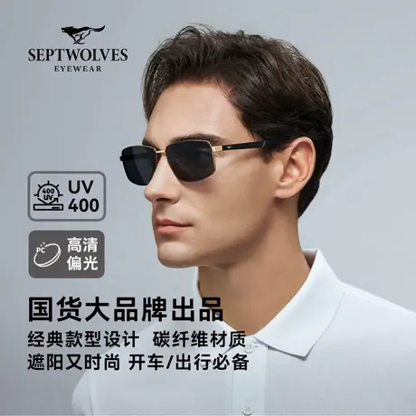 七匹狼男士碳纤维高清偏光防紫外线时尚墨镜开车驾驶太阳镜1013图片