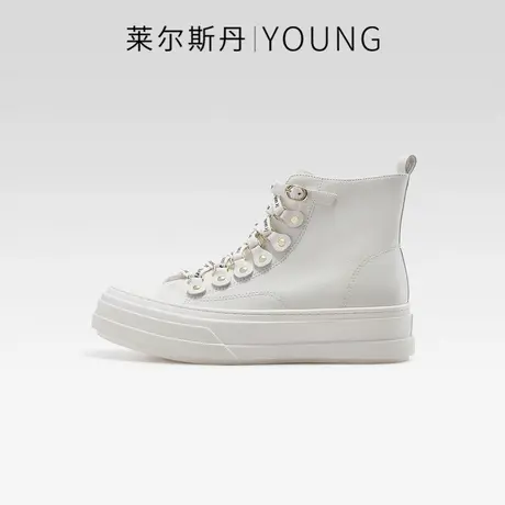 莱尔斯丹2023秋季新款Y系列时尚高帮拉链圆头厚底休闲女鞋4T38902图片