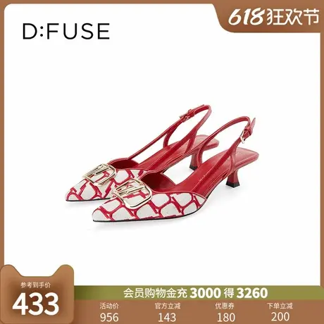 Dfuse迪芙斯2024春夏款格子龙年时装鞋宴会高跟鞋商品大图