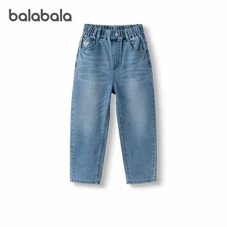 【商场同款】巴拉巴拉童装男童长裤儿童裤子2025新春装牛仔萝卜裤商品大图