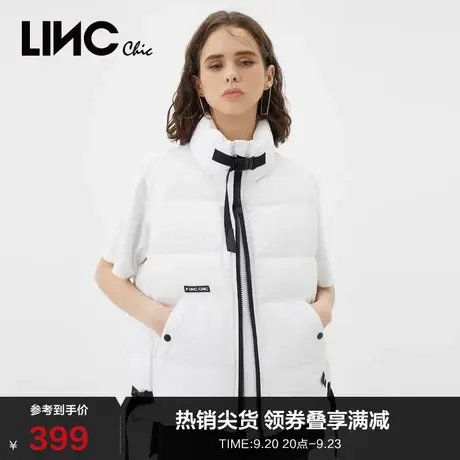 LINCCHIC金羽杰羽绒服女轻薄短款羽绒马甲女款外套Y21805222商品大图