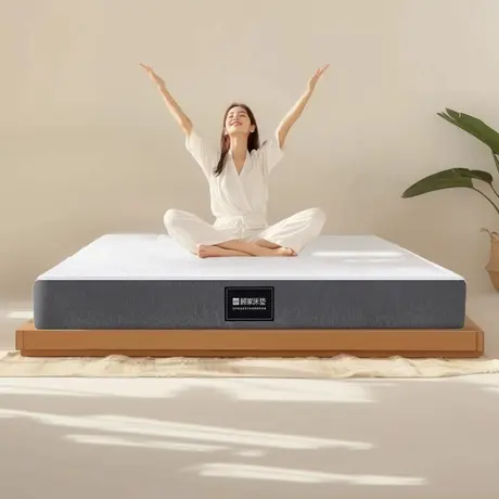 顾家家居实木卧室大床可拆洗独立袋装弹簧席梦思防螨抑菌透气床垫图片