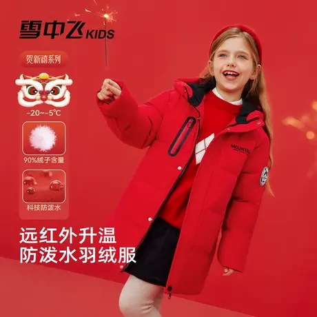 雪中飞kids儿童羽绒服2025冬季新款男童女童中大童装加厚保暖外套商品大图