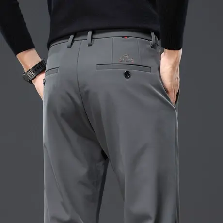 秋冬季修身直筒商务正装西裤冬天男士高端保温休闲长裤子2023新款商品大图