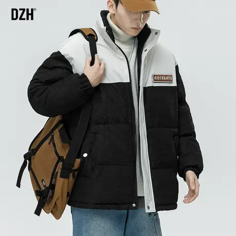 男士拼接棉服男款棉袄男冬季加厚保暖美式棉衣2023新款冬装厚外套商品大图