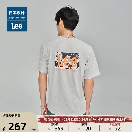 Lee日本设计23新品舒适版圆领logo印花多色男短袖T恤LMT00762图片