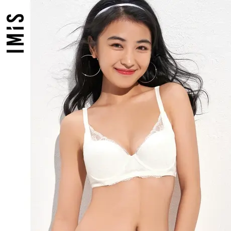 爱美丽IMIS内衣大胸显小承托蕾丝4/4薄羽棉无纺布文胸IM12BBF1商品大图