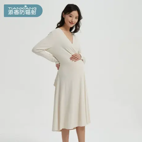 孕妇秋装连衣裙2021新款毛衣裙子春秋款网红套装打底衫时尚上衣女图片