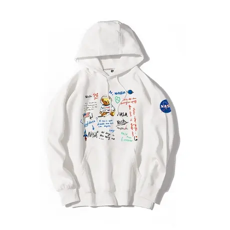 秀洛官方旗舰店nasa联名衣服小熊宇航员联名上衣男士卫衣秋季外套图片