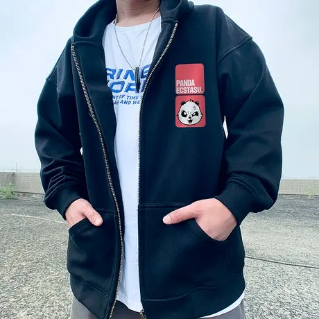 oversize外套胖子男装潮流拉链连帽加肥加大码开衫卫加绒衣春秋季商品大图