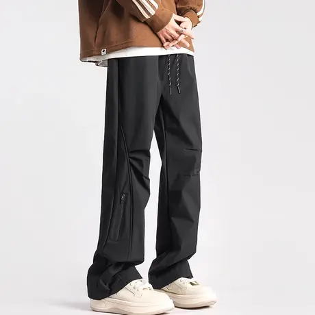 Nuthink美式街头嘻哈机能风裤子长裤工装裤男潮春季纯色潮牌男裤商品大图