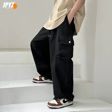 【李佳琦直播间】JPYZ四季百搭宽松直筒工装裤百搭休闲多口袋纯棉商品大图
