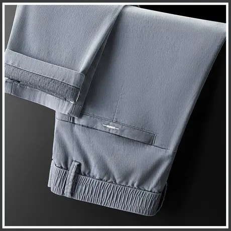 夏季薄款销售职业正装男士公务员西裤男款冰丝休闲长裤子男裤西装图片