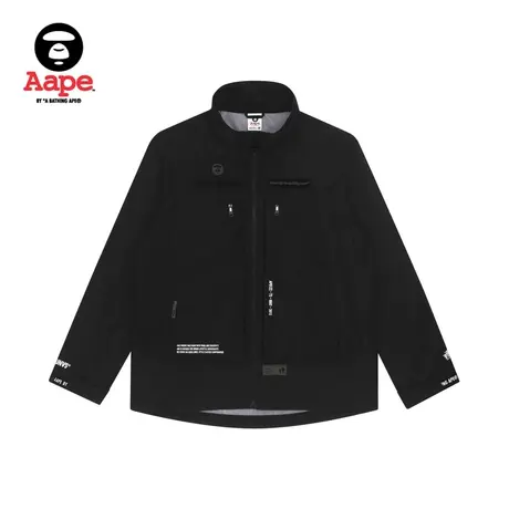 Aape旗舰店男装秋冬字母印花撞色拼接防风夹克外套7452XXH商品大图