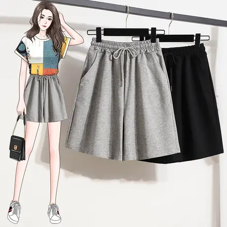 胖mm短裤女运动2023年新款夏季薄款休闲宽松200斤大码五分女裤子商品大图