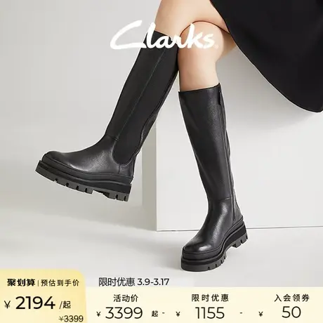 Clarks其乐奥莉系列女鞋冬季长筒靴过膝靴骑士靴瘦瘦靴长靴图片