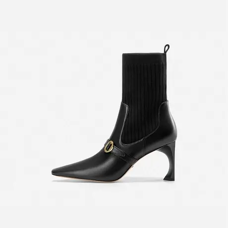 Nine West/玖熙高跟靴子女2022年秋冬新款尼尔跟瘦瘦靴袜靴时装靴图片