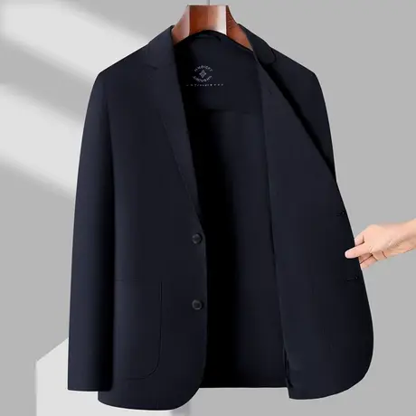 冰丝西装男款防晒西服夏季抗皱压胶弹力薄款单件休闲百搭西服外套图片