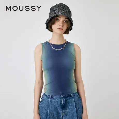 MOUSSY 夏季丁达尔渐变辣妹风基础针织背心010HS780-0661图片