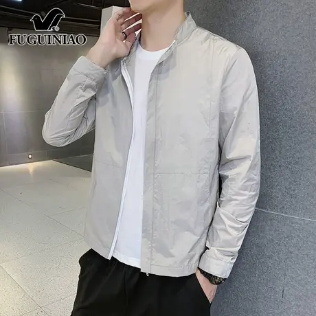 富贵鸟防晒衣服男士休闲外套2025夏季新款超薄夹克百搭冰丝皮肤衣商品大图