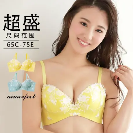 性感文胸蕾丝有钢圈收副乳小胸聚拢透气日系女调整型薄内衣176413商品大图