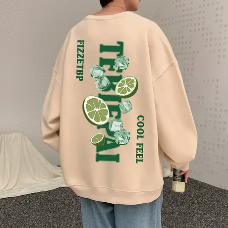 春秋季卫衣男潮牌ins港风打底衫套头内搭美式长袖t恤宽松无帽外套商品大图