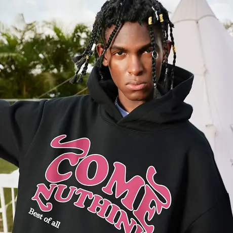 Nuthink美式高街字母连帽卫衣男潮潮牌潮流宽松大码春季情侣外套商品大图