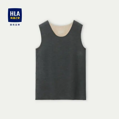 HLA/海澜之家含桑蚕丝内衣背心23新款纯色保暖含山羊绒柔软背心男商品大图
